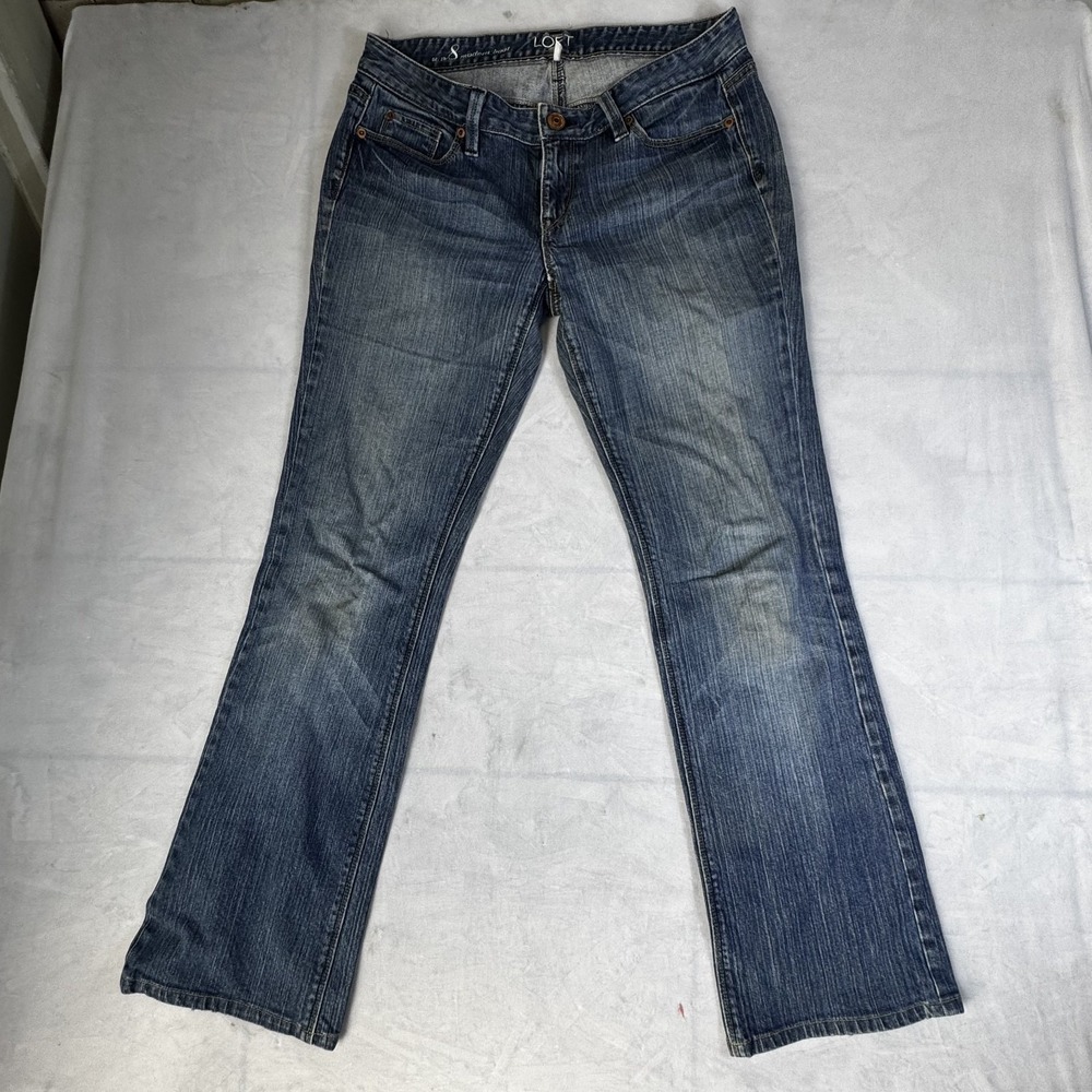Ann Taylor Loft‎ Womens Modern Bootcut Jeans Blue Everyday Comfort Denim Size 8